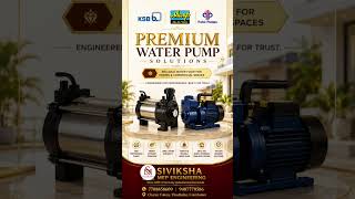 Water Pumps | Siviksha MEP Engineering