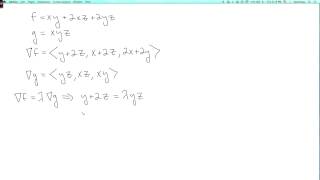 Multivariable calculus 2.6.4: A more complicated example of Lagrange multipliers