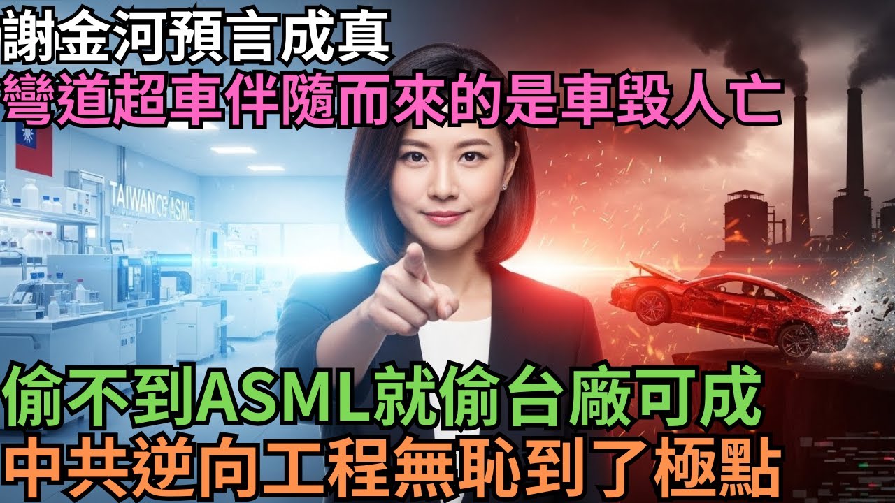 【驚悚】謝金河預言成真！中共「彎道超車」慘變「車毀人亡」？ASML工程師怒揭中共偷竊真相！