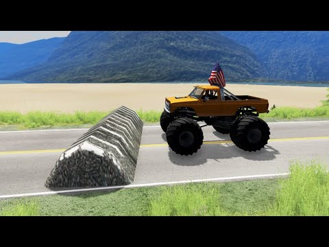 Monster Truck vs Big Speed Bump 😱 BeamNG.Drive