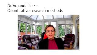 Quantitative research methods PART 1