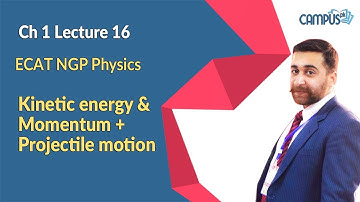 ECAT NGP Physics Live Lecture 16, Ch no 1, Kinetic energy and Momentum + Projectile motion