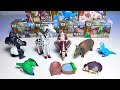 NEW WILD ANIMALS - Takara Tomy Gorilla, Giraffe, Elephant, Rhinoceros, Otter, Parrot, Hedgehog