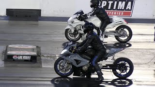 Hayabusa vs BMW 1000 RR - motorbikes drag racing