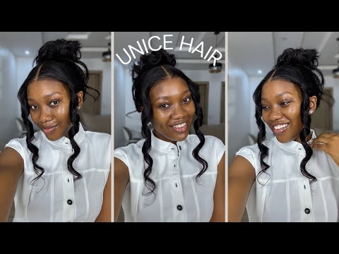 New! The Perfect Blend! 😍versatile 7by5 Wavy Closure Wig From Unice Hair