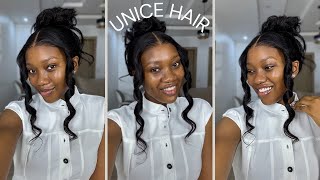 New! The Perfect Blend! 😍versatile 7by5 Wavy Closure Wig From Unice Hair