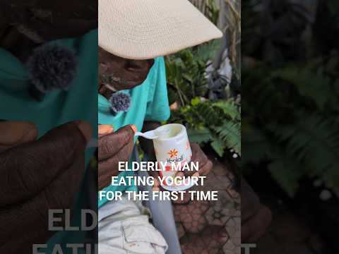 ELDERLY MAN EATING YOGURT FOR THE FIRST TIME 🤣❤️🤗🇯🇲 #shanzenzen #stelizabethjamaica #shorts