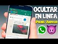 😈 COMO OCULTAR EN LINEA EN WHATSAPP LEGAL / iPhone y Android 2024