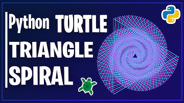 How to Draw Triangle Spiral using Python Turtle | Python Turtle Graphics Tutorial | Turtle Design