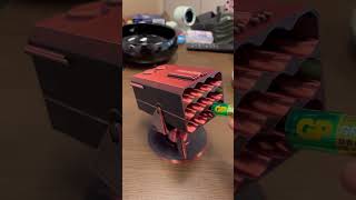 Rocket launcher-style 3D printed battery holder 😳 #3dprinting #3dprinter