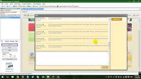 Sending message with iMacros