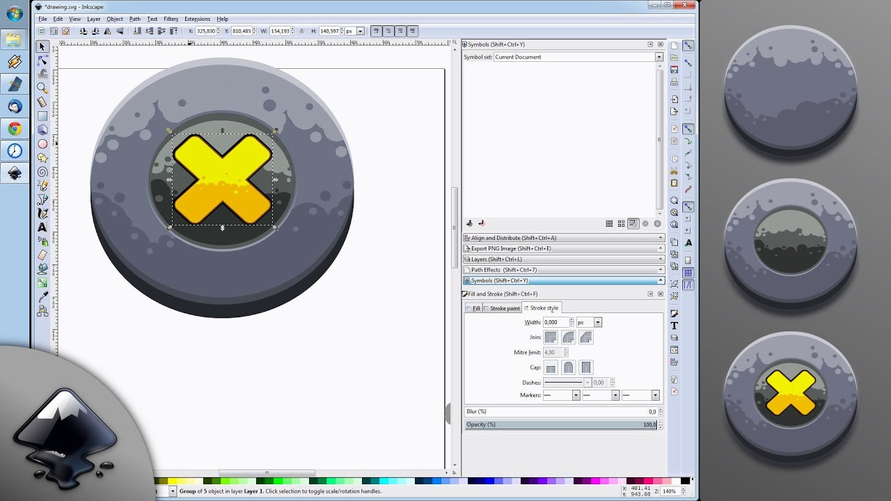 Inkscape Tutorial 2d Game Art | stone button inkscape 2d game art youtube Inkscape Tutorial 2d Game Art | stone button inkscape 2d game art youtube