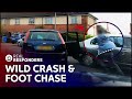 Police Chase Ends in CRASH & Foot Pursuit! | Real Responders