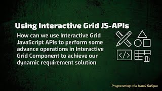 Oracle APEX | Understanding and Using Interactive Grid JS-APIs - Urdu/Hindi
