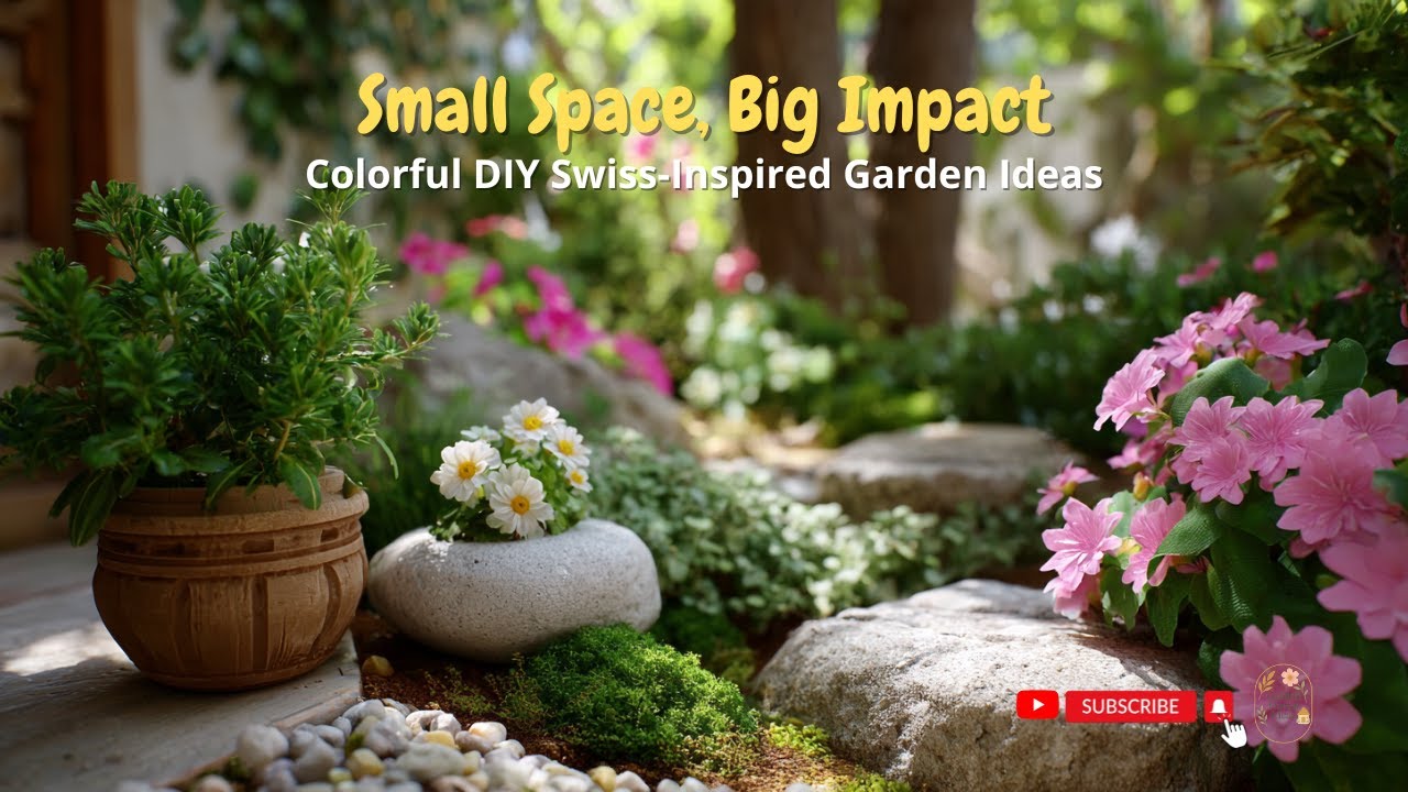 Small Space, Big Impact 🌸🇨🇭 Colorful DIY Swiss-Inspired Garden Ideas