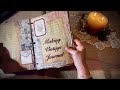 ASMR Vintage journal craft (No talking) Paper, tissue paper & birchbark crinkles/cardstock & cutting
