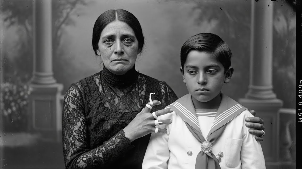 (México) Retrato de madre e hijo en 1917… pero su gesto de mano revela un dolor oculto