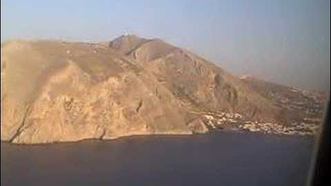 Landing in Santorini