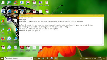 SOLVED: Instant Run or Quick Run  is not working Android Studio