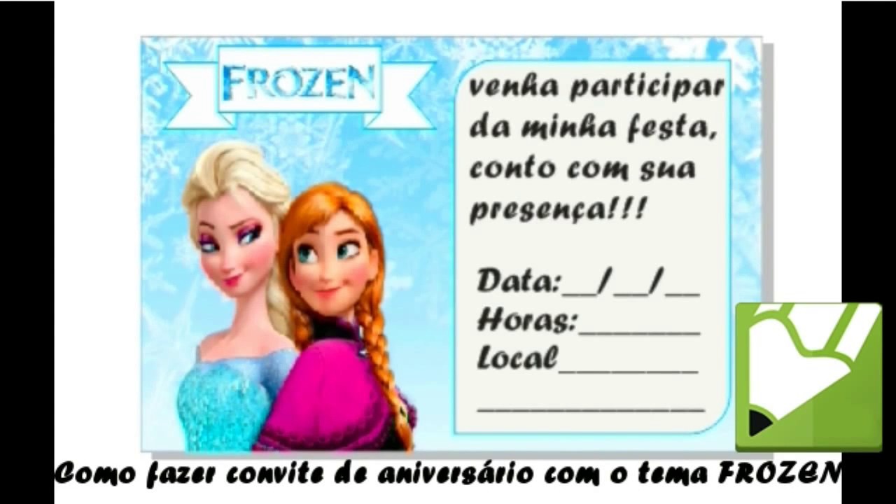 Faça um convite tema Frozen e economize na festa do seu filho 