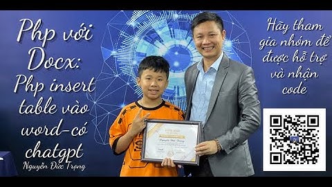 Chủ đề PHP với WORD: Php chèn table vào file word - Nguyễn Đức Trọng IT – Áp dụng chatgpt