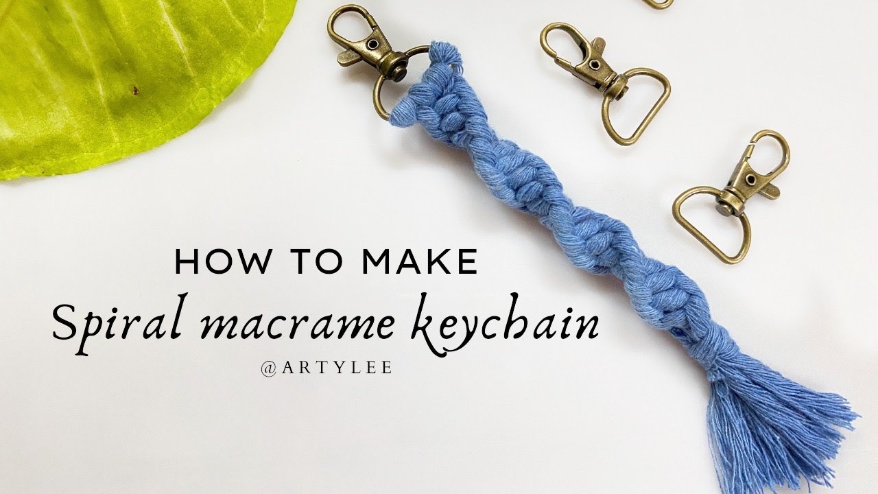 DIY Macrame Spiral Key chain | Beginner Macrame