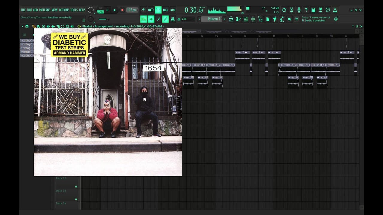 Armand Hammer: Landlines - instrumental remake 71.9347645% accurate
