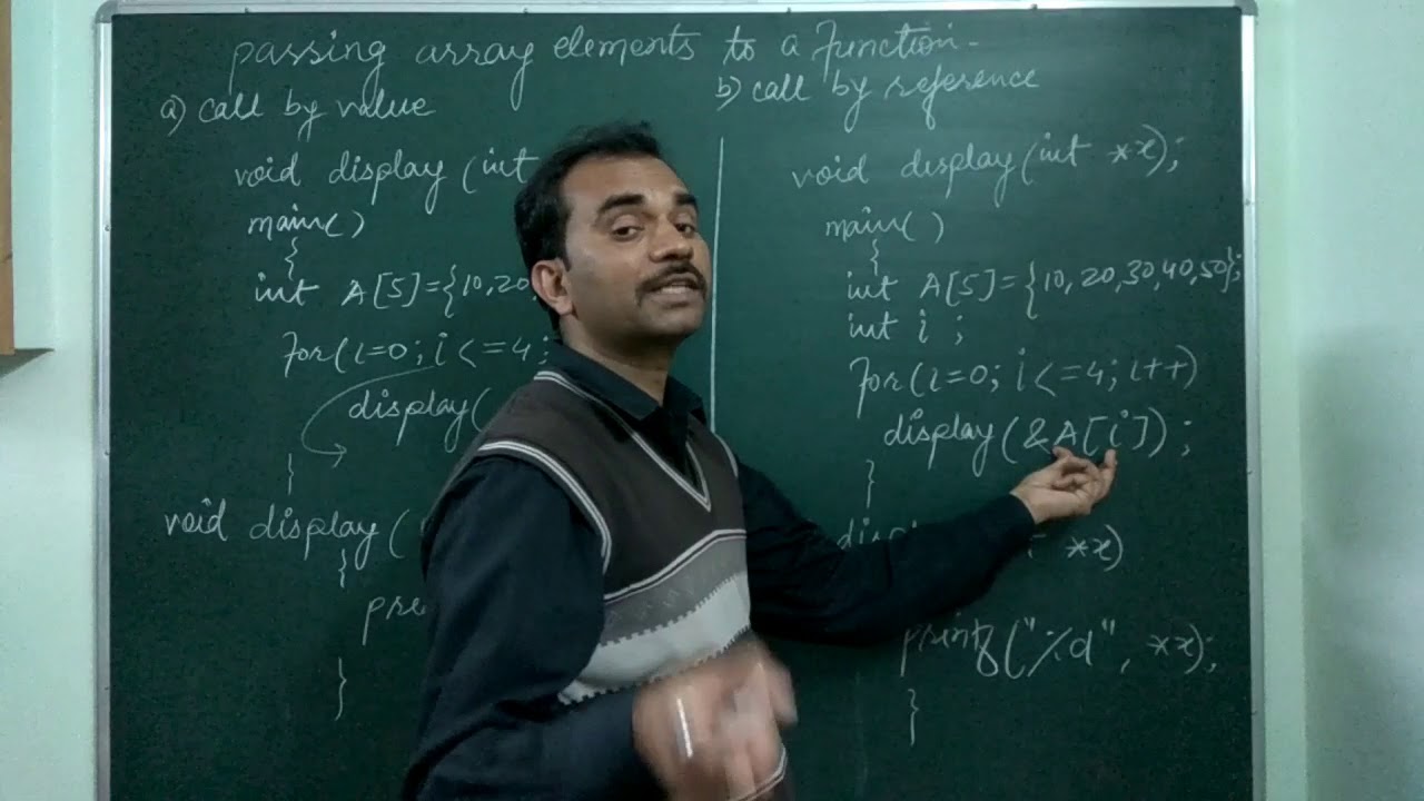 Passing array element to a function - YouTube
