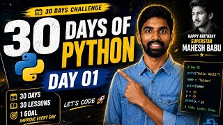 Mahesh Babu birthday special ahah 😱 Python Programming Day-1 Zero to Hero 😎