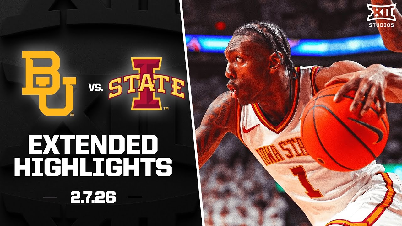 Baylor vs. #7 Iowa State Extended Highlights | 2025-26 Big 12 Men's Basketball