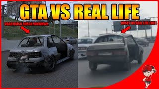 GTA 5 VS REAL LIFE JADINYA BEGINI DONG !! wkwkwk - Reaction