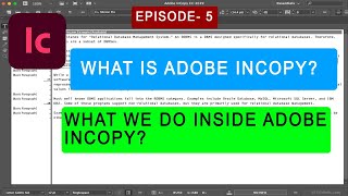 WHAT IS ADOBE INCOPY (HINDI) | INTRODUCTION TO ADOBE INCOPY | Episode-5 screenshot 2