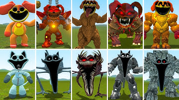 EVOLUTION OF ALL NEW DOGDAY VS GREY CATNAP SMILING CRITTERS POPPY PLAYTIME CHAPTER 3 In Garry