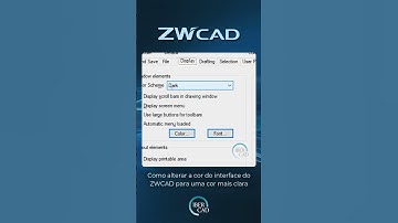 Como alterar a cor do interface do ZWCAD para uma cor mais clara