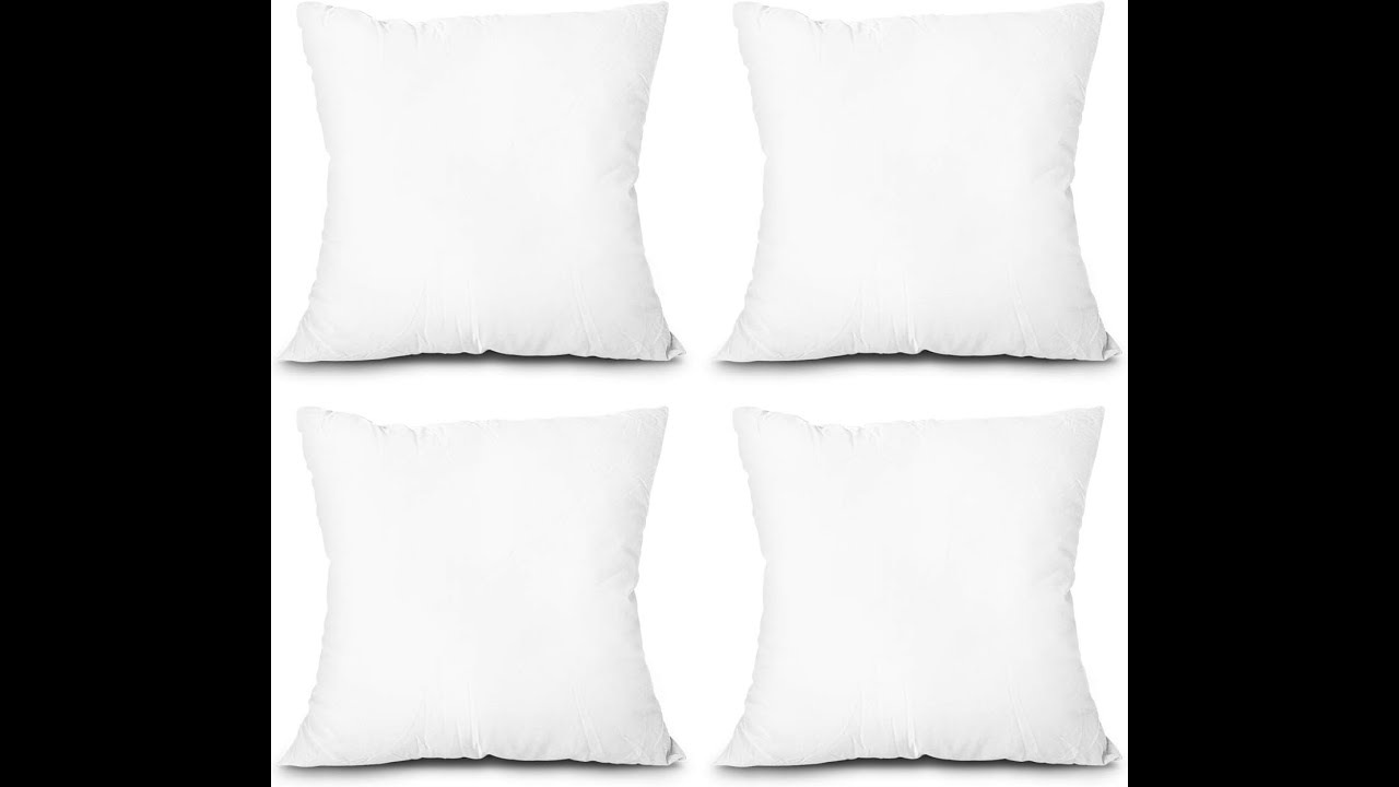 EDOW Throw Pillow Inserts, Set of 4 Lightweight Down Alternative Polyester Pillow, Couch