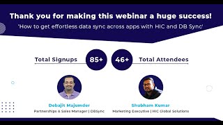 Webinar: How to get effortless data sync across apps with HIC and DB Sync