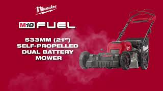Outdoor Power Equipment M18 Fuel 533Mm Self-Propelled Dual Battery Lawn Mower W Cover