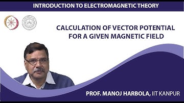 Calculation of vector potential for a given magnetic field