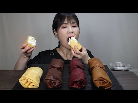맛있는먹방♡ 달달한게 당길 때!!! 수건 케이크~♡ 수건 케이크, 디저트, 케이크, 빵, 먹방. mukbang, spicy, dessert.