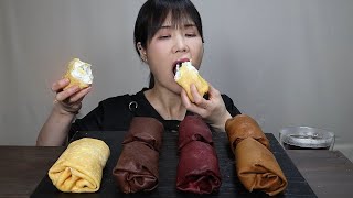 Towel Cake, Dessert, Cake, Bread, Mukbang.