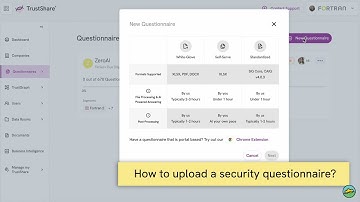 How to upload a security questionnaire?