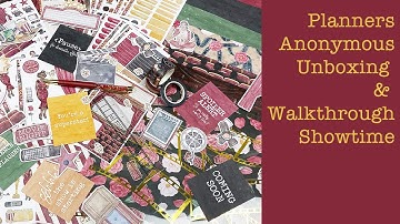 Planners Anonymous Unboxing and Walkthrough - Showtime