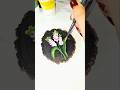 🌸 Beautiful Acrylic Flower Painting on Wood Slice | Easy DIY Art Idea #Shorts