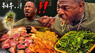 👨🏾‍🍳Chef Rush tries Korean BBQ with MINARI for the first time!