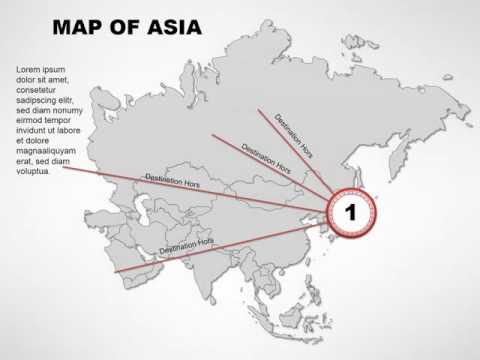 Editable Asia PowerPoint Map