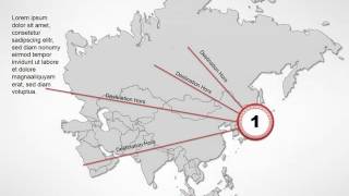 Datos Editable Asia PowerPoint Map Actualización
