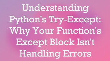 Understanding Python