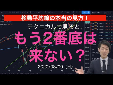 【8/9（日）】テクニカルで見ると、もう2番底は来ない？