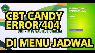 CBT Candy - Error 404 NGINX - AApanel - Menu Jadwal Ujian