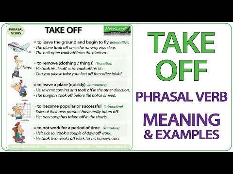 TAKE OFF - Phrasal Verb Meaning & Examples in English